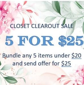 💚 5 For $25 - Bundle The Items With Green Hearts -receive A $25 Offer.
